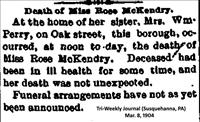 McKendry, Miss Rose